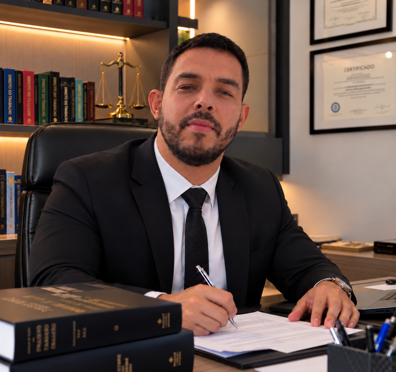 Retrato em um ambiente de escritório